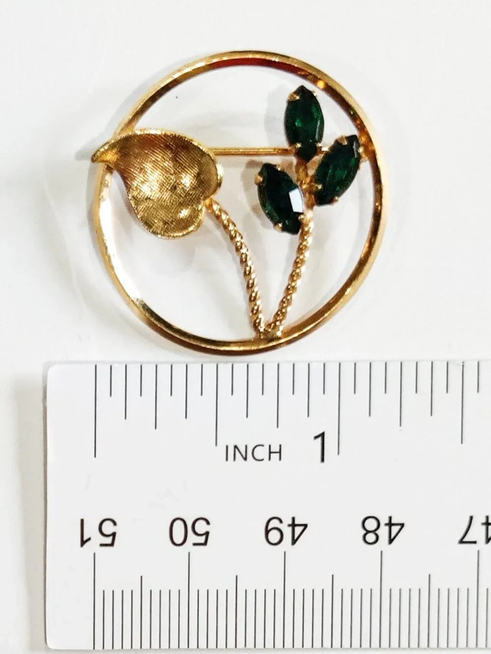 Vintage Curtis Creations 14K Gold Filled Leaf Brooch